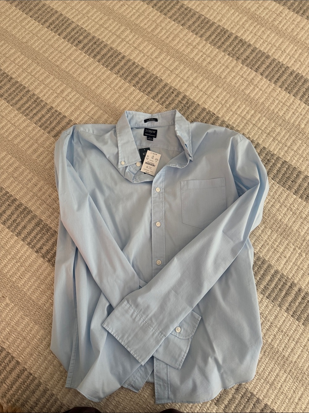 J. Crew Men's Light Blue Button-Down Dress Shirt